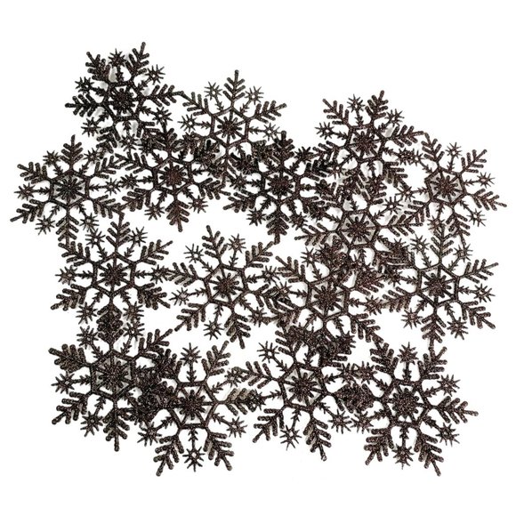 28 Christmas Ornaments Snow Theme & Bells Snowman Snowflakes Stars 28 pc lot - Picture 2 of 12